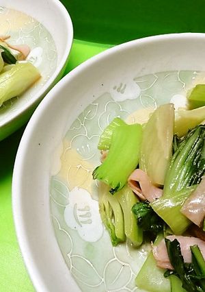 ＊チンゲン菜とハムの炒め＊-レシピのメイン写真