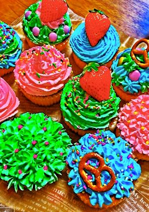Rainbow　カップケーキ-レシピのメイン写真
