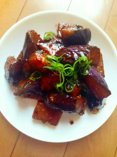 茄子と蒟蒻の赤味噌煮-レシピのメイン写真