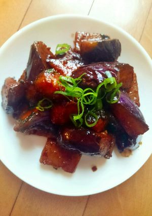 茄子と蒟蒻の赤味噌煮-レシピのメイン写真
