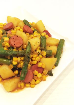 ぱくぱく♡甘辛コーンじゃがバター-レシピのメイン写真