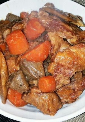 炊飯器で豚バラ軟骨とこんにゃくの味噌煮-レシピのメイン写真