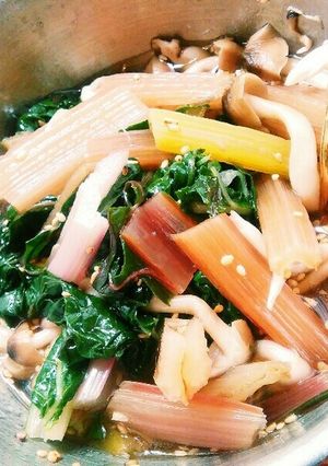 スイスチャードとしめじの冷やし白だし醤油-レシピのメイン写真