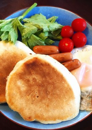 キヌア入り！甘くない！お食事ホットケーキ-レシピのメイン写真