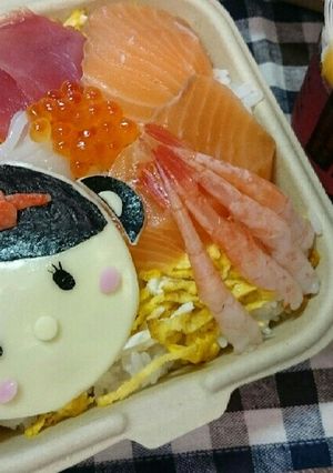 キャラ丼『ツムツム風白雪姫』-レシピのメイン写真