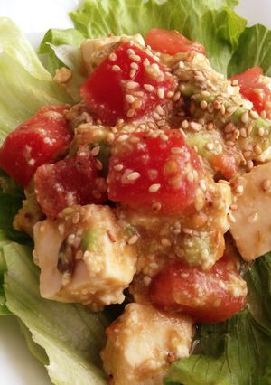 トマト、アボカド、豆腐の塩麹ドレサラ-レシピのメイン写真