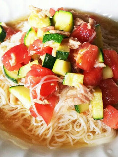 ズッキーニとトマトのアレンジそうめん-レシピのメイン写真