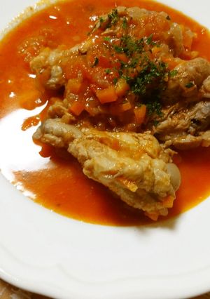 鶏手羽元のトマト赤ワイン煮-レシピのメイン写真