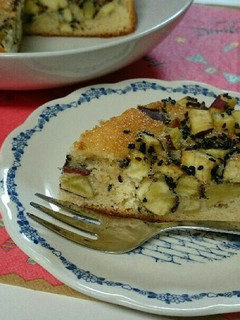 簡単しっとり♡黒ごまとさつまいものケーキ-レシピのメイン写真