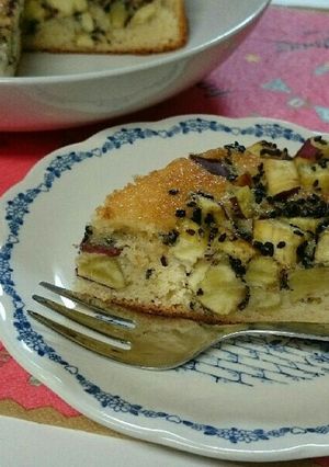 簡単しっとり♡黒ごまとさつまいものケーキ-レシピのメイン写真