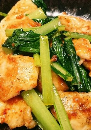 鶏と小松菜の豆板醤マヨ炒め★-レシピのメイン写真