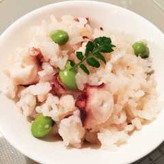 รูปของ たこと枝豆の炊き込みご飯