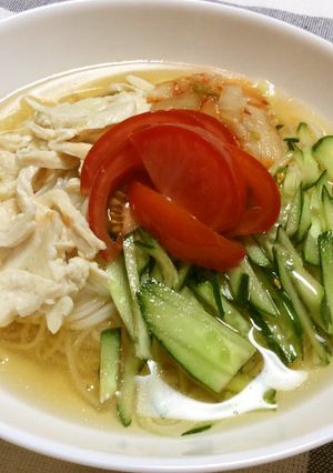 冷やしそうめんby茹で鶏のスープ-レシピのメイン写真