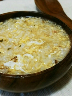 スープの素と炊飯器☆簡単たまご雑炊-レシピのメイン写真