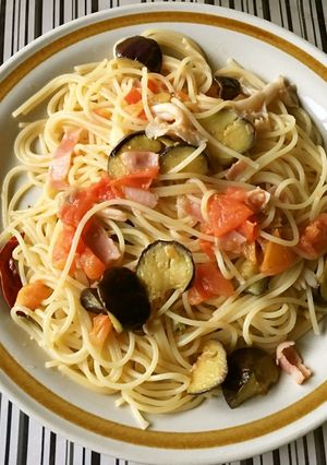 トマトとナスとジャンボぶなしめじのパスタ-レシピのメイン写真