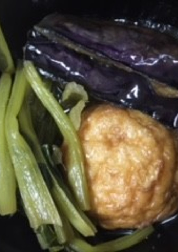 なすと魚河岸あげ(R)と小松菜の揚げ煮-レシピのメイン写真