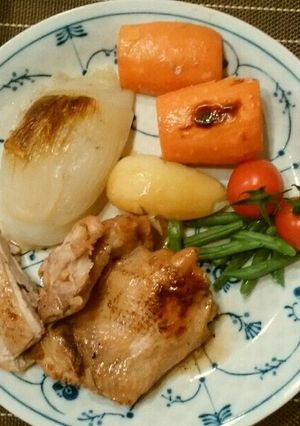 「ダッチオーブン」で放置鶏肉」料理〜-レシピのメイン写真