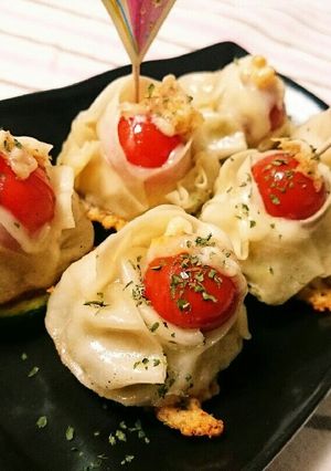 餃子の王将】ズッキーニにのせちゃいました-レシピのメイン写真