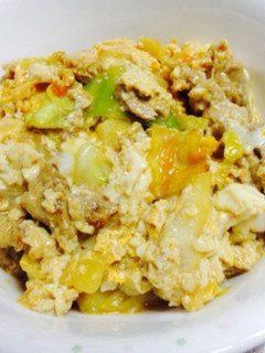 豚肉とキャベツの豆腐玉子炒め-レシピのメイン写真