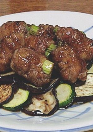 アスパラガスの肉巻きナスとズッキーニ添え-レシピのメイン写真