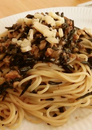キノコとひじきのパスタ-レシピのメイン写真