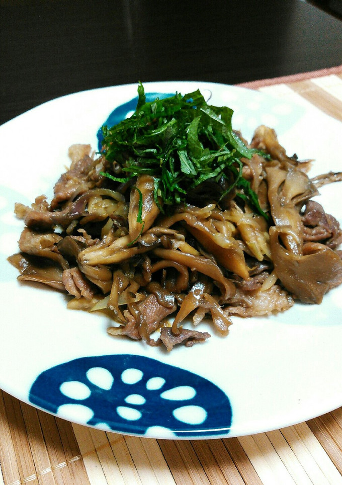 豚こま・舞茸・茗荷♬甘辛炒め煮☆-レシピのメイン写真