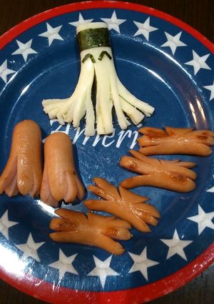 さけるチーズでハチマキイカさん-レシピのメイン写真