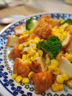 魚河岸あげとコーンの塩バターあんかけ-レシピのメイン写真