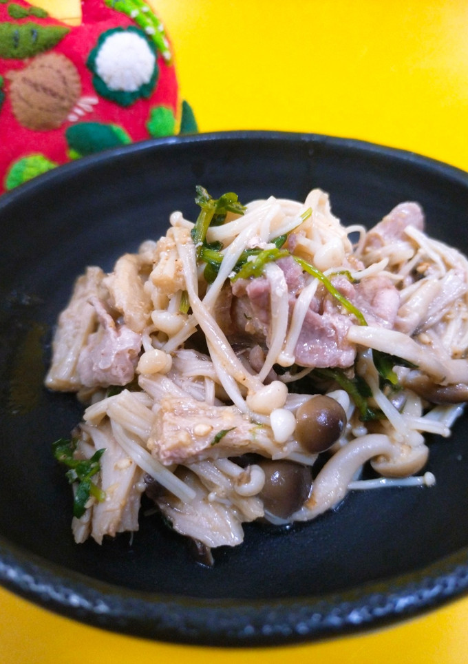 豚肉としめじのごまダレ和え-レシピのメイン写真