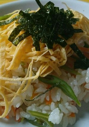 モロッコいんげんの お寿司-レシピのメイン写真