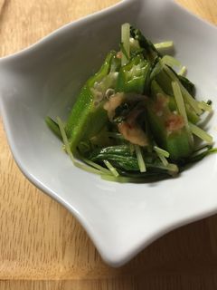 オクラと水菜の梅あえ-レシピのメイン写真