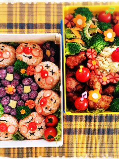 アンパンマンとお花な弁当♡-レシピのメイン写真