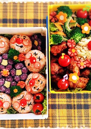 アンパンマンとお花な弁当♡-レシピのメイン写真