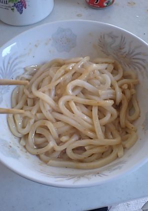 釜玉風うどん-レシピのメイン写真