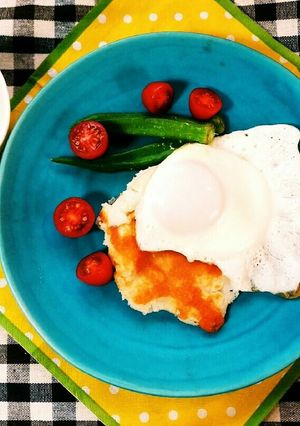 チーズカリカリハムマッシュポテト＆エッグ-レシピのメイン写真