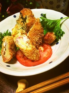 少量の豚肉でカレー味♪りんご巻きフライ-レシピのメイン写真