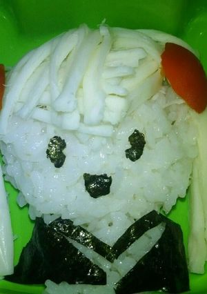 さけるチーズで家の子キャラ弁-レシピのメイン写真