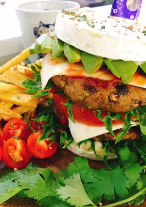 鯖ハンバーグで低糖質カマンベールバーガー-レシピのメイン写真