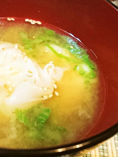 遊び心★変わり種【チーズ餃子の味噌汁】♪-レシピのメイン写真