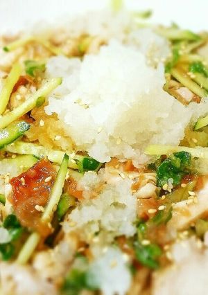 分量簡単♪鶏と胡瓜でさっぱり梅おろし★-レシピのメイン写真