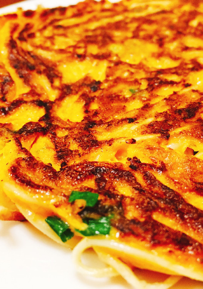 余ったそうめんで！簡単お好み焼き風〜-レシピのメイン写真