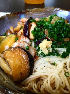 茄子豚ダレ素麺-レシピのメイン写真