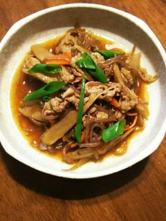 平日ご飯☆すき焼きのタレでコボウ煮☆-レシピのメイン写真