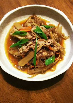 平日ご飯☆すき焼きのタレでコボウ煮☆-レシピのメイン写真