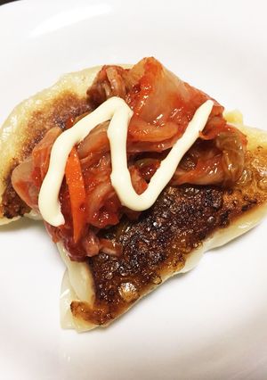 おつまみに☆餃子キムマヨ！-レシピのメイン写真