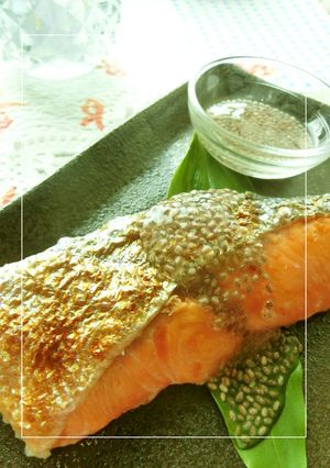 焼き魚に、生姜レモンのチアシードジュレ-レシピのメイン写真