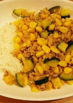 とうもろこしの肉味噌丼-レシピのメイン写真