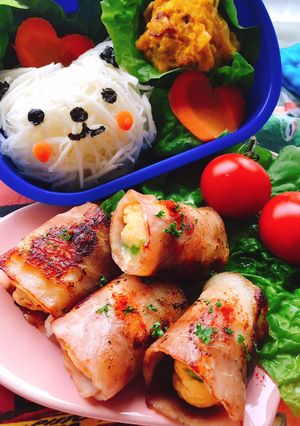 さけるチーズでふわふわ猫おにぎり-レシピのメイン写真