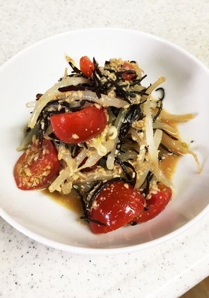 ☆簡単！もやしとトマトのひじきゴマ和え☆-レシピのメイン写真