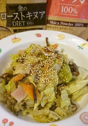 豚ときくらげのマカパウダー炒めキヌアかけ-レシピのメイン写真
